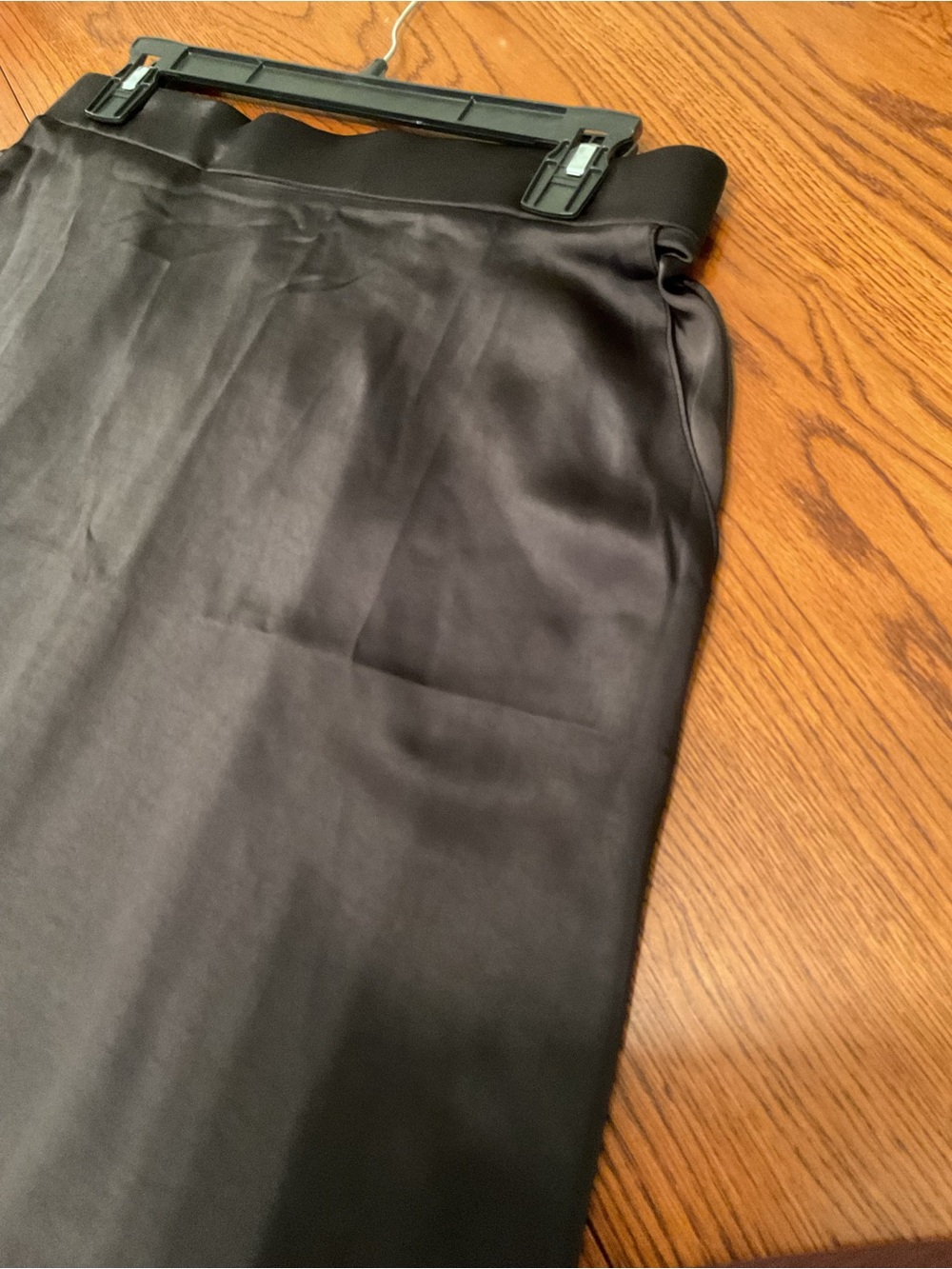 New Stacey London satin looking Women's Black Maxi Skirt - Sleek Long Silhouette